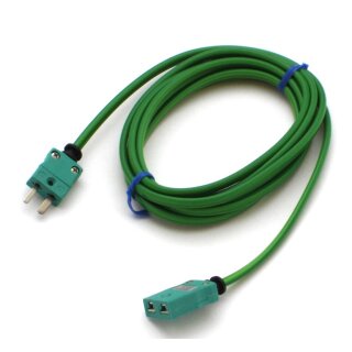 Thermocouple Extension Lead, Type K 1000mm, straight