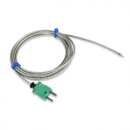 Hochtemperatur- Fiberglas- Drahtsonde, Typ K- Thermoelement, -60 bis +600&deg;C 1m
