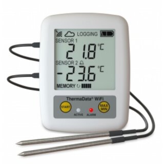 WiFi- Datenlogger Temperatur, Modell TD2F mit 2 fest...
