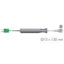 B&auml;ndchen- Oberfl&auml;chenf&uuml;hler, gerades Kabel, Typ K, -75 bis +250&deg;C
