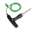 T-Shaped Handle Stainless Steel Penetration Probe, Type K Thermocouple,  &Oslash;9,5mm x 1000mm, -75 to +250&deg;C