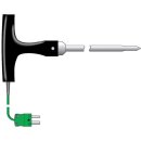 T-Griff- Edelstahl- Einstichsonde, Typ K- Thermoelement, &Oslash;9,5mm x 1400mm, -75 bis +250&deg;C