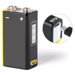 9V- Lithium Blockakku für 5G- Esmog Spion