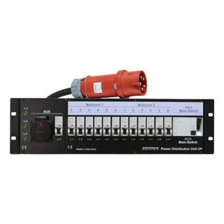 CONNEX 32A- Stromverteiler, 13 x Schuko, mit FI 0,03A
