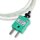 Thermoelement Typ K, 1m Glasfaser- isolierte Leitung, offene Messstelle, Stecker,  -60 bis +350°C