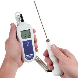 ThermaCheck, Thermometer mit fest angeschlossener Einstichsonde, Spiralkabel