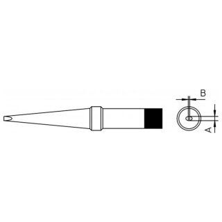 Weller Lötspitze Serie PT, Rundform, PT F8/ 1,2mm,...