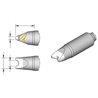 JBC Soldering Tip Series C470, Special Types, C470031/6.0 x 1.8mm, Pin Soldering Tip