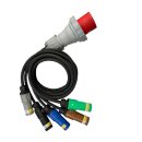 PSE Power Adapter PCE 125A CEE auf ITT Powerlock 400A, 2m...